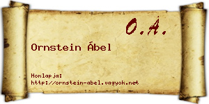 Ornstein Ábel névjegykártya