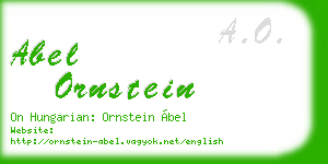 abel ornstein business card